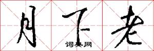 月下老怎么写好看
