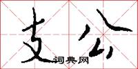 支公怎么写好看