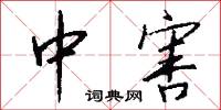 中害怎么写好看