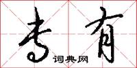 专有怎么写好看