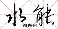 水能怎么写好看