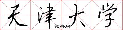 天津大学怎么写好看