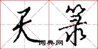天箓怎么写好看