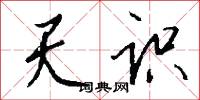 天识怎么写好看