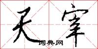 天宰怎么写好看