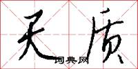 天质怎么写好看