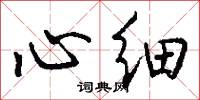 心细怎么写好看