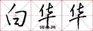 白华华怎么写好看