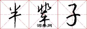 半辈子怎么写好看