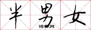 半男女怎么写好看