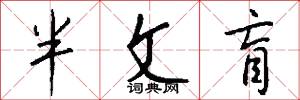 半文盲怎么写好看