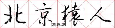 北京猿人怎么写好看
