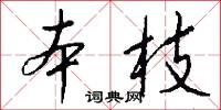 本枝怎么写好看
