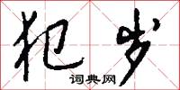 犯岁怎么写好看