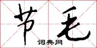 节毛怎么写好看