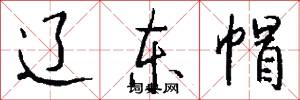 辽东帽怎么写好看