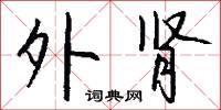 外肾怎么写好看