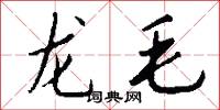龙毛怎么写好看