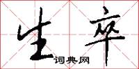 生卒怎么写好看