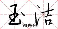 玉洁怎么写好看
