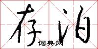存泊怎么写好看