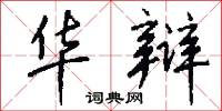 华辩怎么写好看