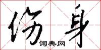 伤身怎么写好看