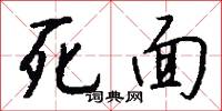 死面怎么写好看