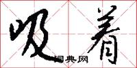 吸着怎么写好看
