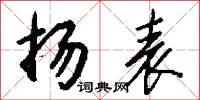 扬表怎么写好看