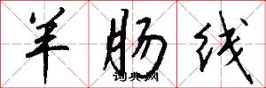 羊肠线怎么写好看