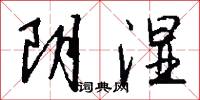 阴湿怎么写好看