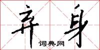 弃身怎么写好看