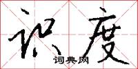 识度怎么写好看