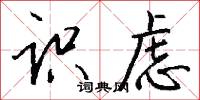 识虑怎么写好看