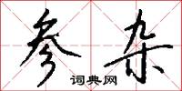 参杂怎么写好看