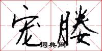 宠媵怎么写好看