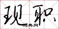现职怎么写好看