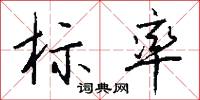 标率怎么写好看