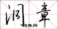 洞章怎么写好看