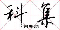 科集怎么写好看