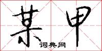 某甲怎么写好看