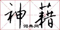 神藉怎么写好看