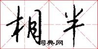 相半怎么写好看