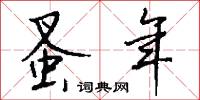 蚤年怎么写好看