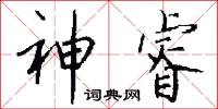 神睿怎么写好看