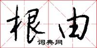 根由怎么写好看