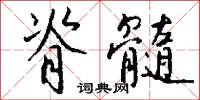 脊髓怎么写好看
