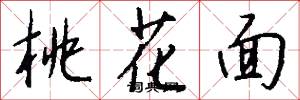 桃花面怎么写好看