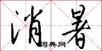 消暑怎么写好看